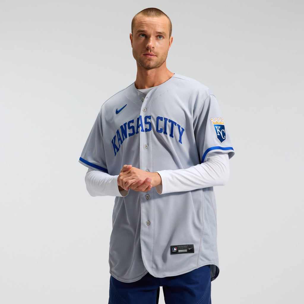 Men's Kansas City Royals Nike Gray 2022 Road Authentic Jersey - 2