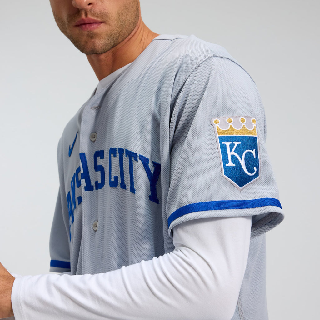 Men's Kansas City Royals Nike Gray 2022 Road Authentic Jersey - 9