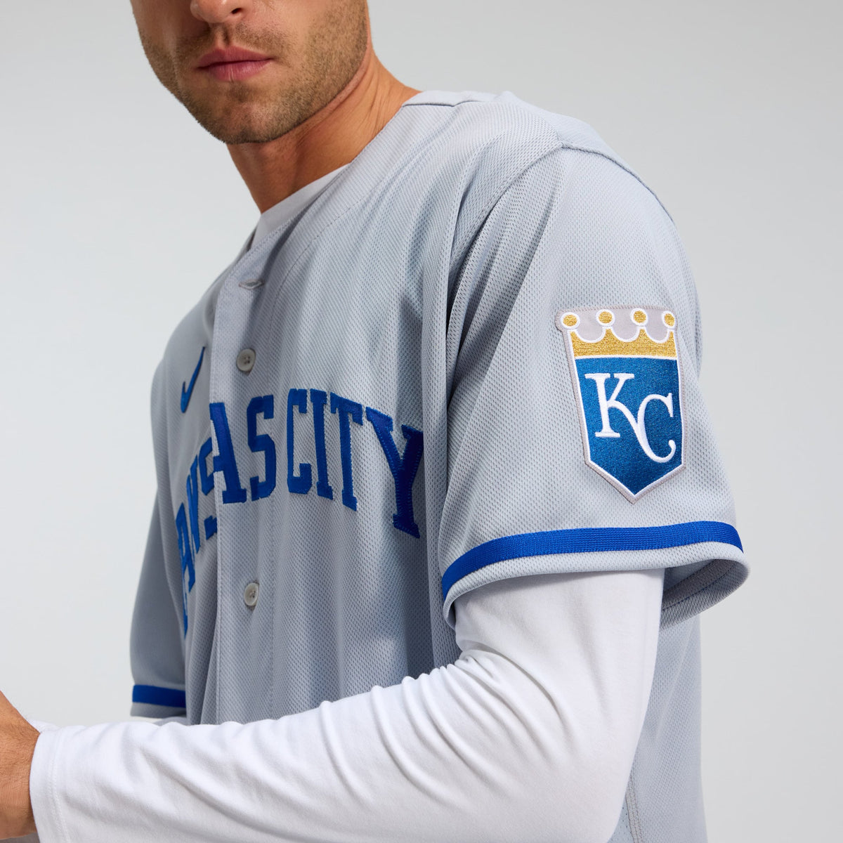 Men's Kansas City Royals Nike Gray 2022 Road Authentic Jersey - 9