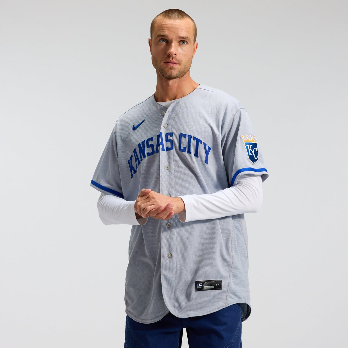 Men's Kansas City Royals Nike Gray 2022 Road Authentic Jersey