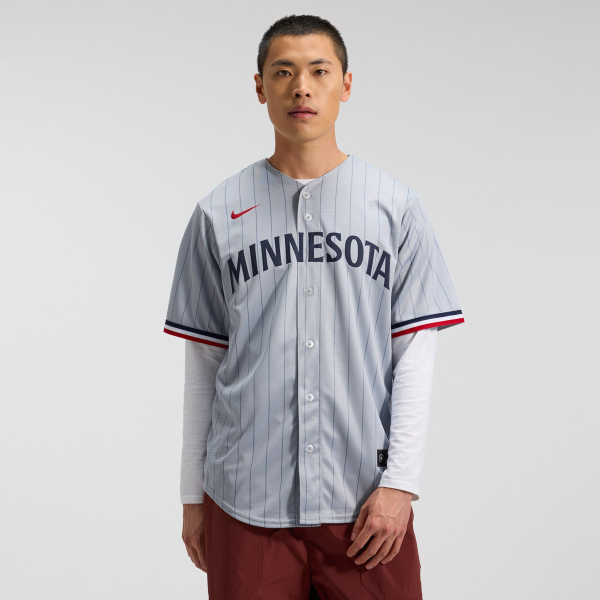 Men's Minnesota Twins Nike Gray Road Replica Team Jersey - 2