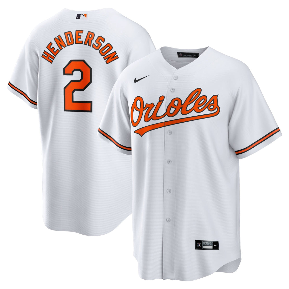 Men's Baltimore Orioles Gunnar Henderson Nike White Home Replica Player Jersey