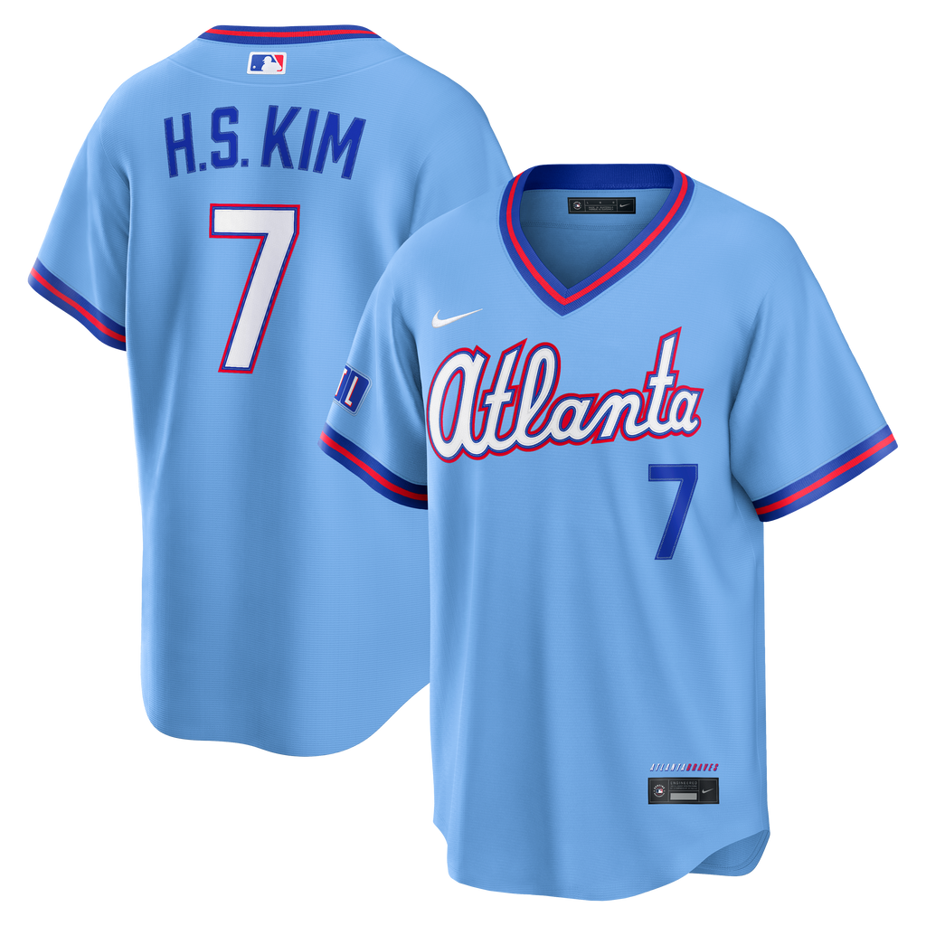 Men's Atlanta Braves Ha-Seong Kim Nike Powder Blue 2026 City Connect Stadium Jersey - 2