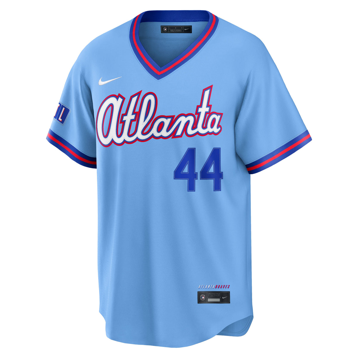 Men's Atlanta Braves Hank Aaron Nike Powder Blue 2026 City Connect Stadium Jersey - 3