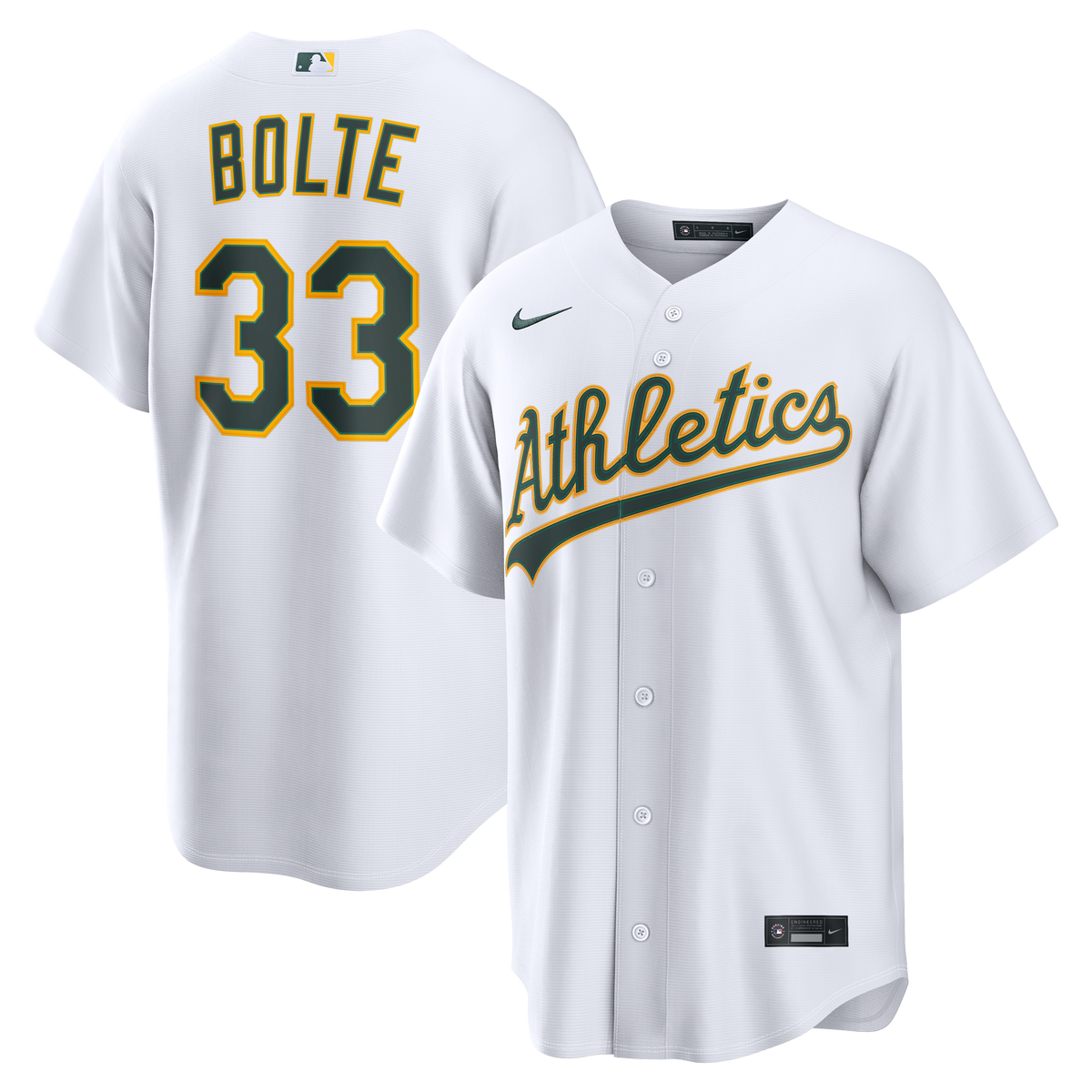 Men's Athletics Henry Bolte Nike White Home Replica Jersey - 2