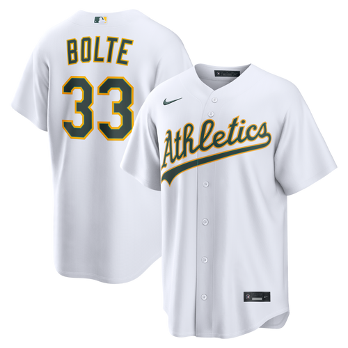 Men's Athletics Henry Bolte Nike White Home Replica Jersey - 2