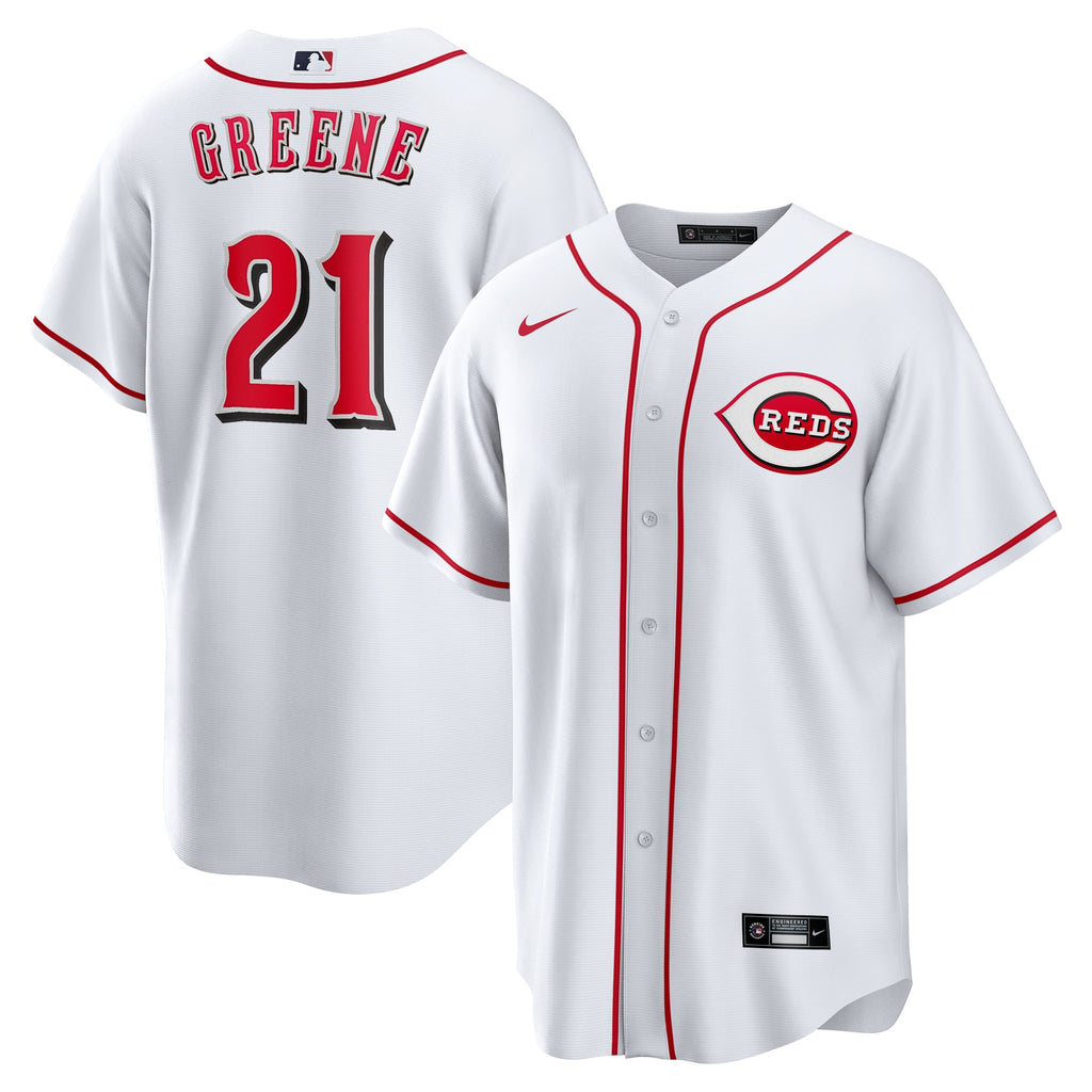 Men's Cincinnati Reds Hunter Greene Nike White Home Replica Jersey - 2