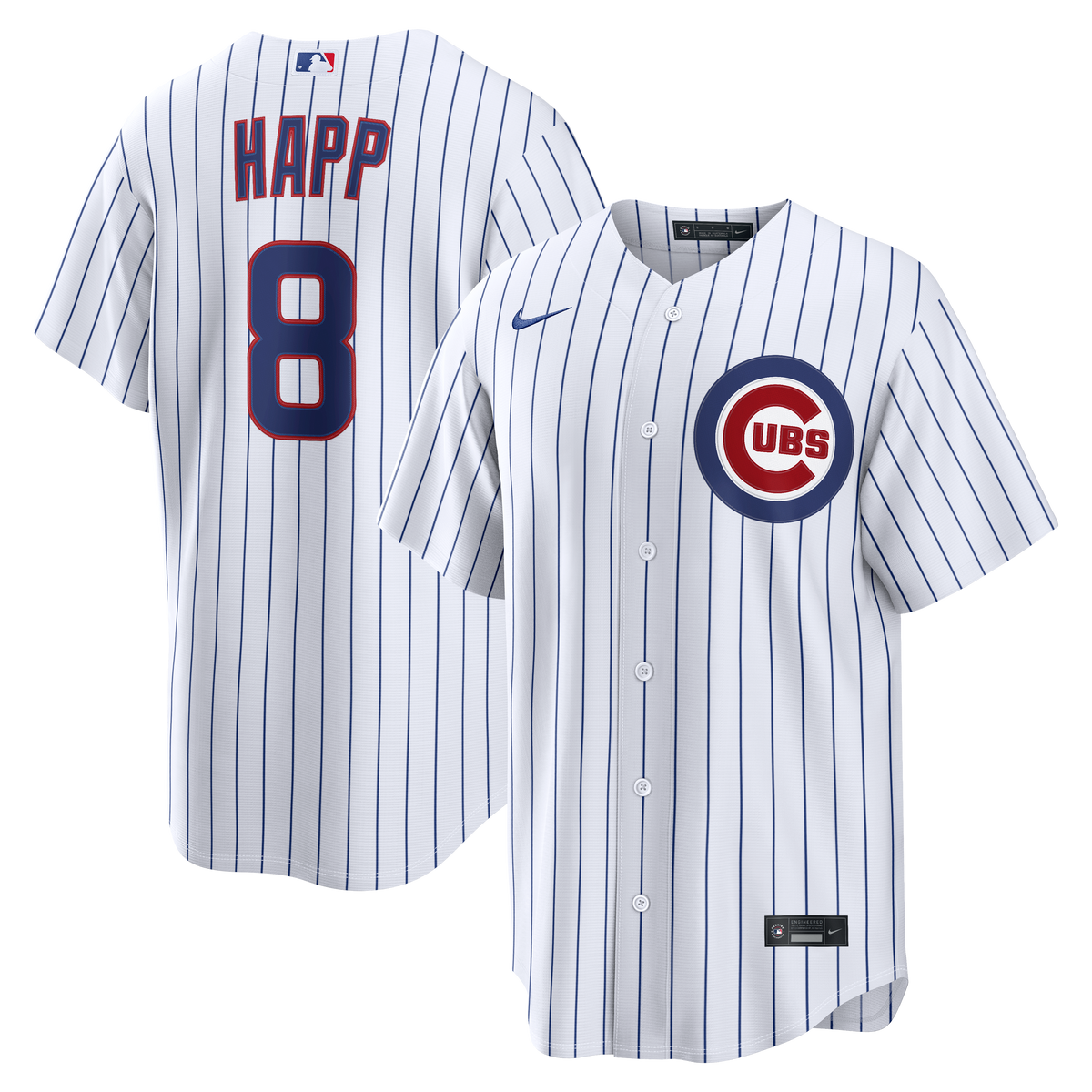 Men's Chicago Cubs Ian Happ Nike White Home Replica Jersey - 2