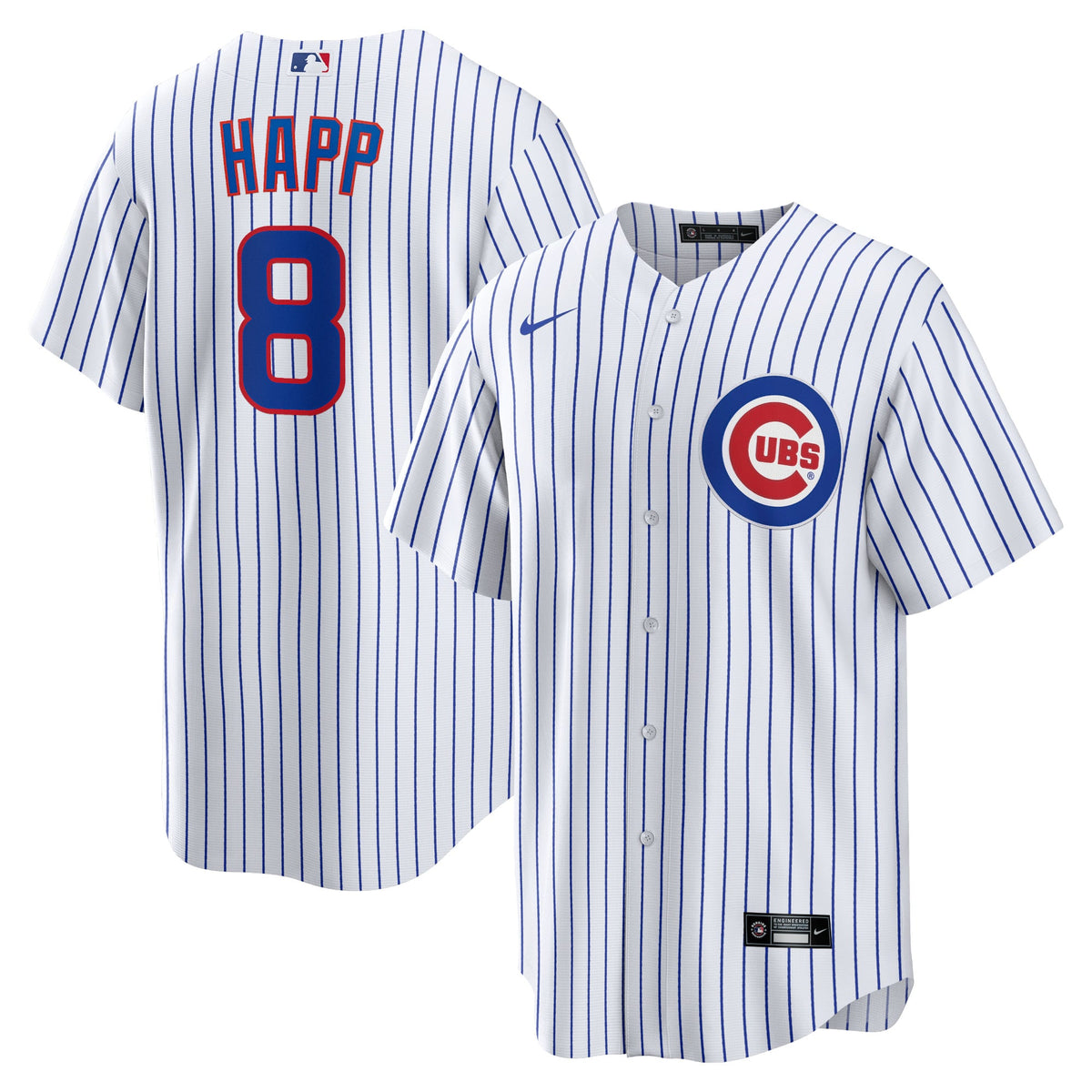 Men's Chicago Cubs Ian Happ Nike White Home Replica Jersey - 2