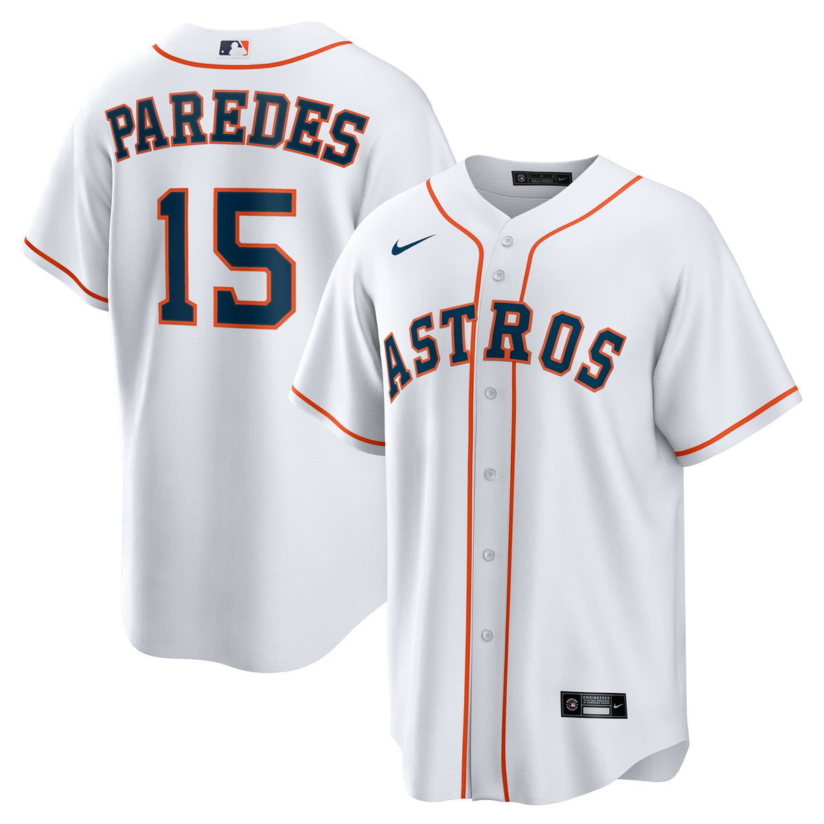 Men's Houston Astros Isaac Paredes Nike White Home Replica Jersey
