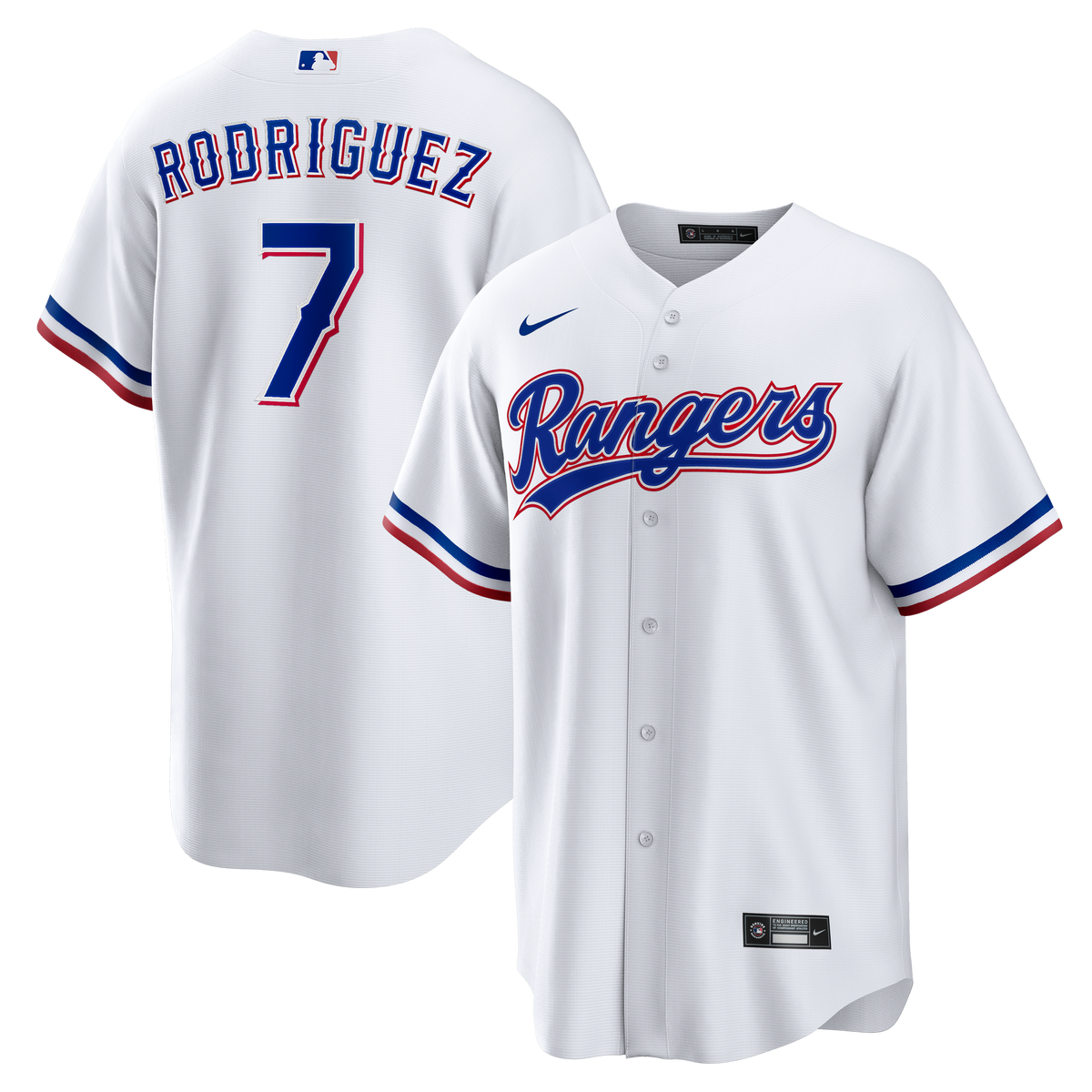 Men's Texas Rangers Ivan Rodriguez Nike White Home Retired Player Replica Jersey - 2
