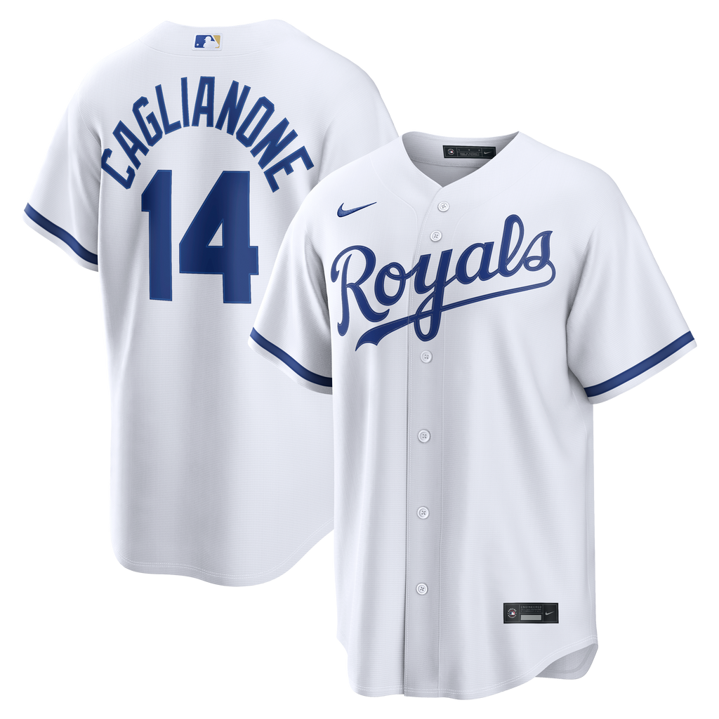 Men's Kansas City Royals Jac Caglianone Nike White Home Replica Jersey