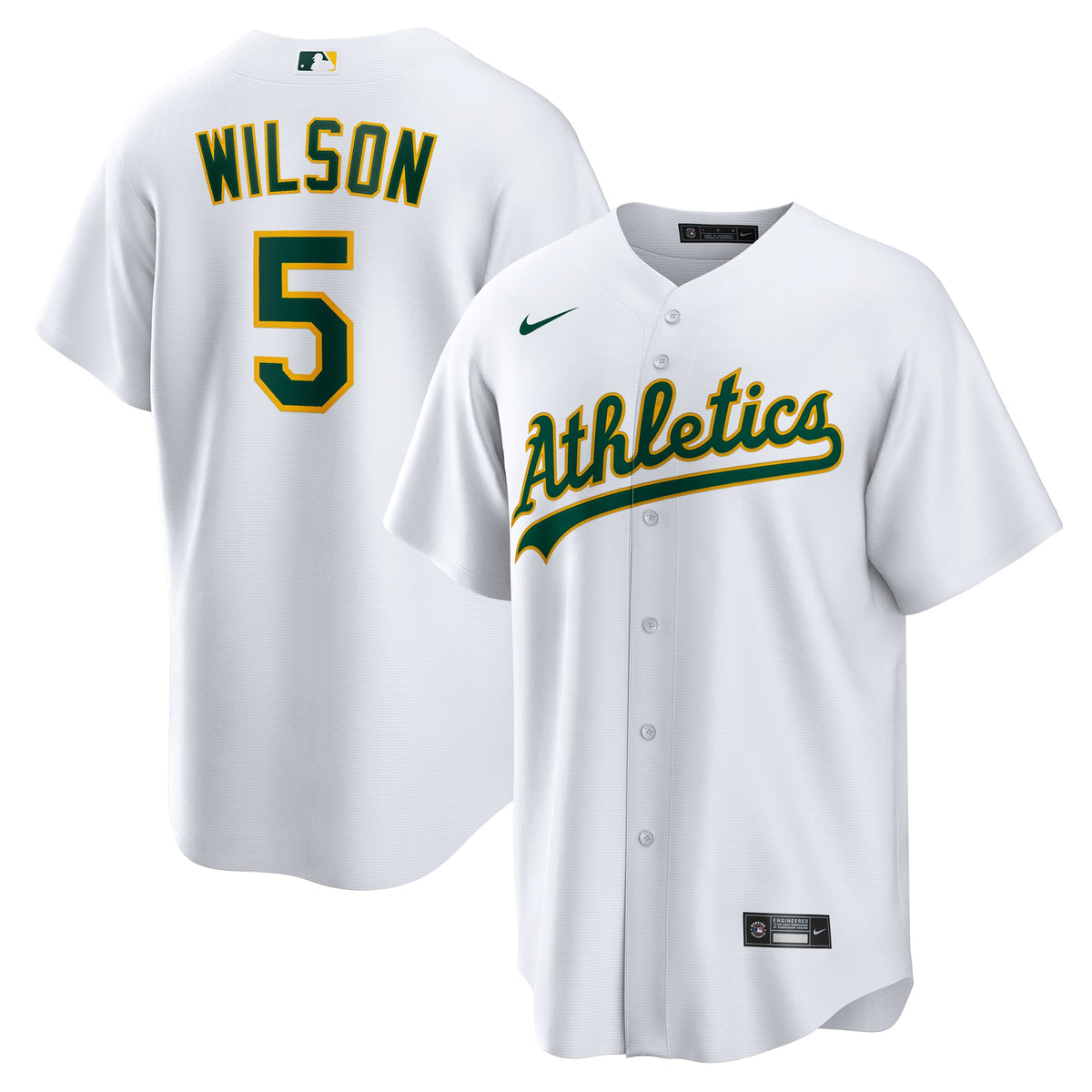 Men's Athletics Jacob Wilson Nike White Home Replica Jersey - 2