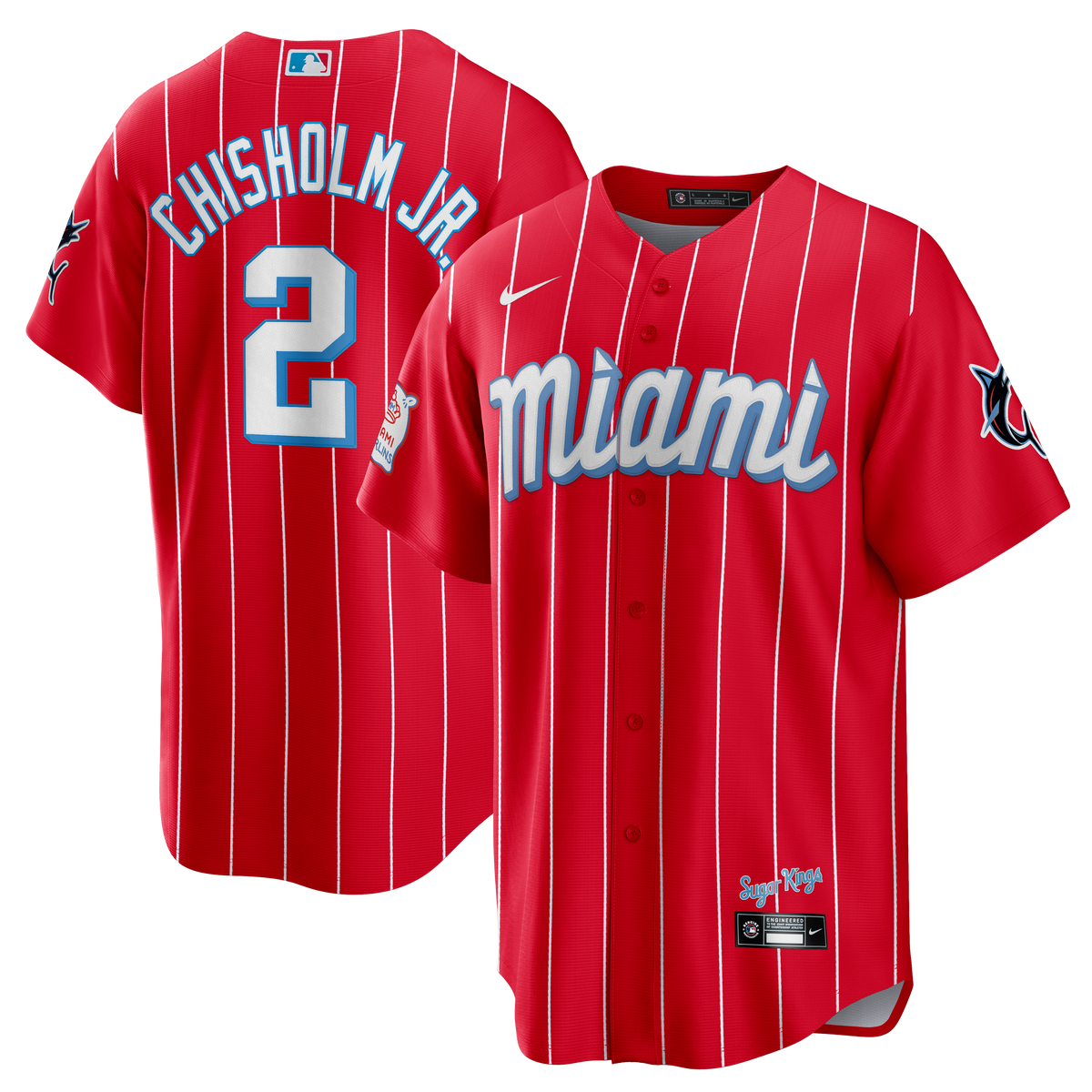 Men's Miami Marlins Jazz Chisholm Jr. Nike Red City Connect Replica Jersey - 2