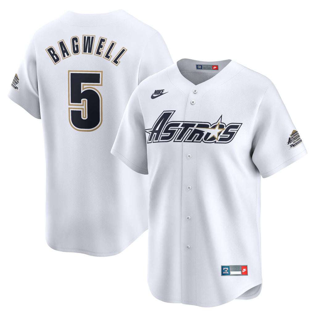 Men's Houston Astros Jeff Bagwell Nike White Throwback Cooperstown Collection Limited Jersey - 2