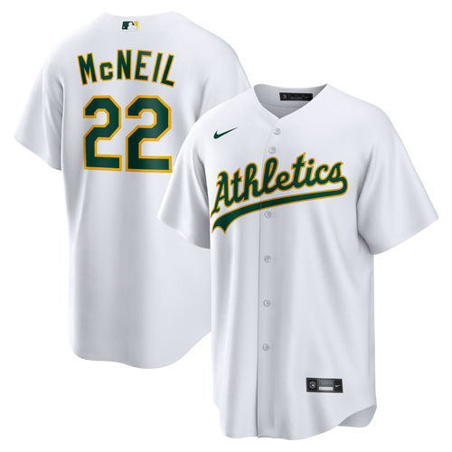 Men's Athletics Jeff McNeil Nike White Home Replica Jersey