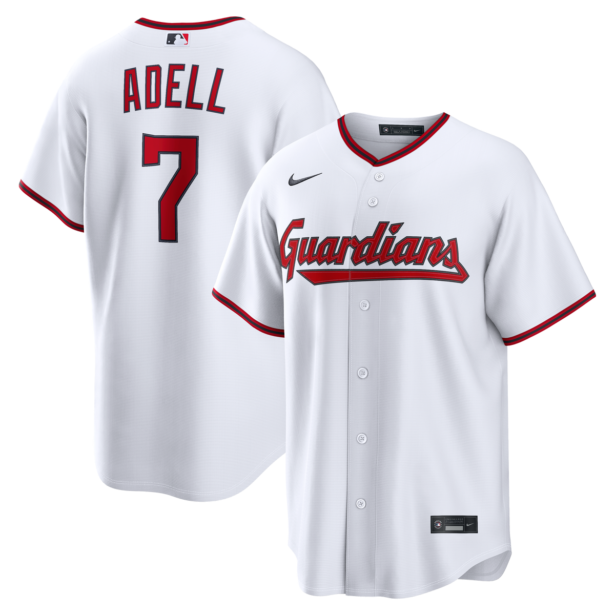 Men's Cleveland Guardians Jo Adell Nike White Home Replica Jersey - 2