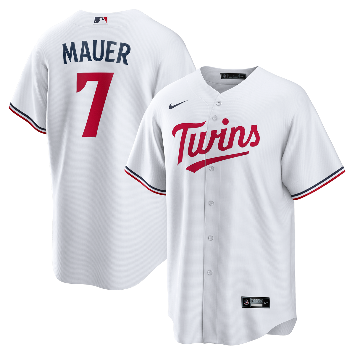 Men's Minnesota Twins Joe Mauer Nike White Home Retired Player Replica Jersey - 2