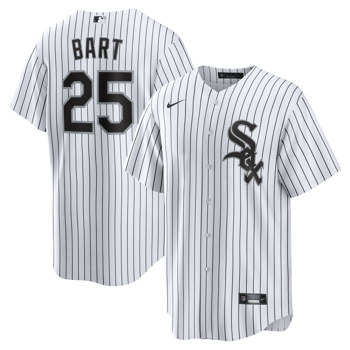 Men's Chicago White Sox Joey Bart Nike White Home Replica Jersey - 2