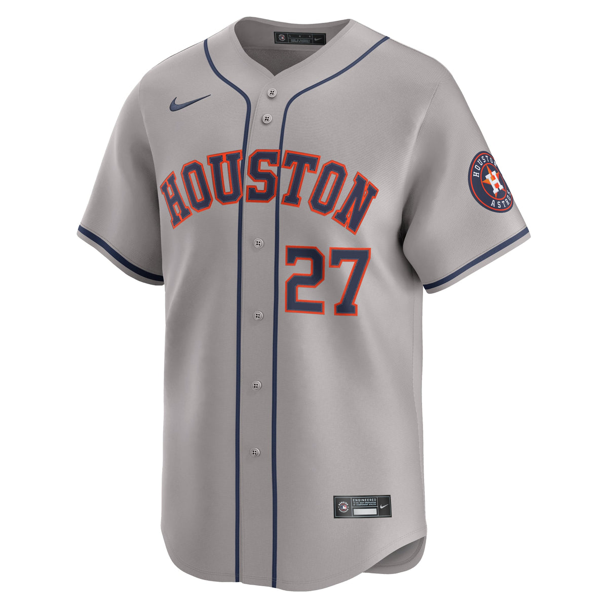Men's Houston Astros Jose Altuve Nike Gray Road Limited Player Jersey - 3