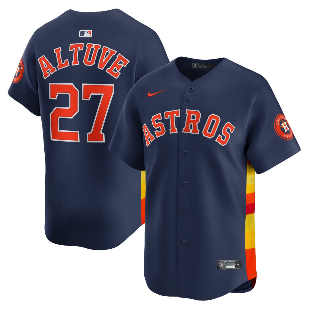 Men's Houston Astros Jose Altuve Nike Navy Alternate Limited Player Jersey - 2