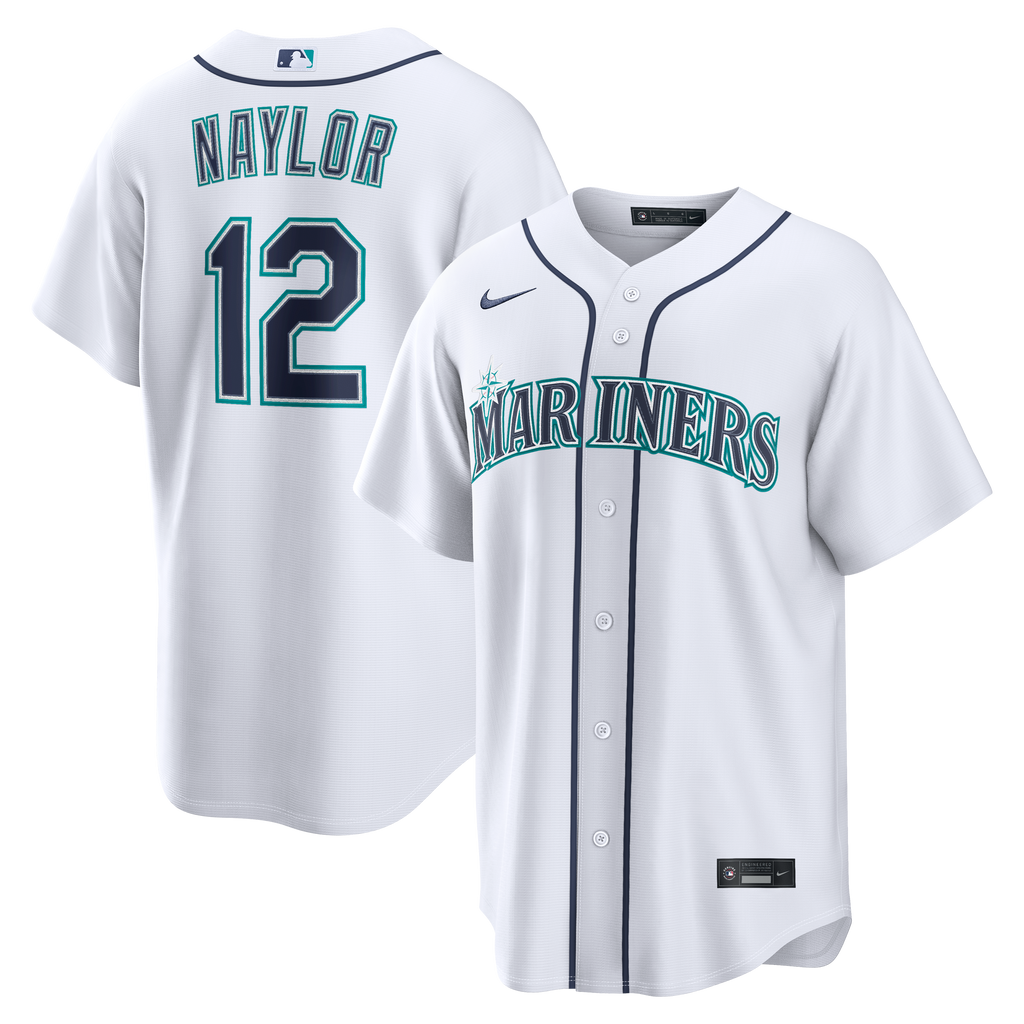 Men's Seattle Mariners Josh Naylor Nike White Home Replica Jersey - 2