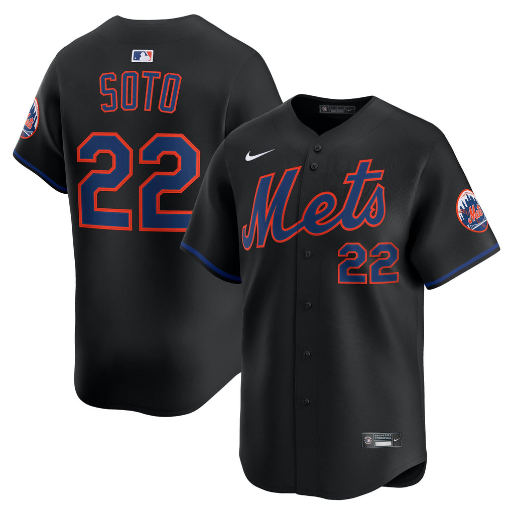 Men's New York Mets Juan Soto Nike Black Alternate Limited Player Jersey - 2
