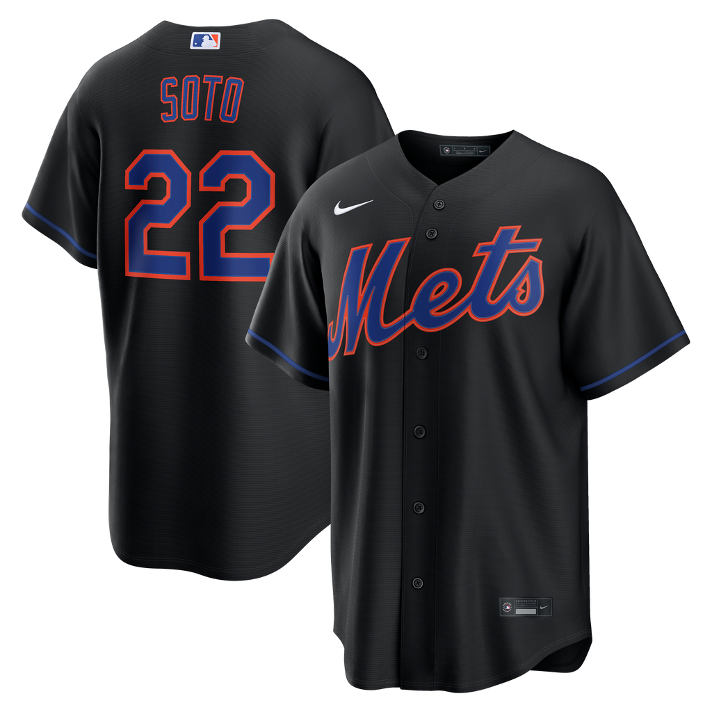 Men's New York Mets Juan Soto Nike Black Alternate Replica Jersey - 2