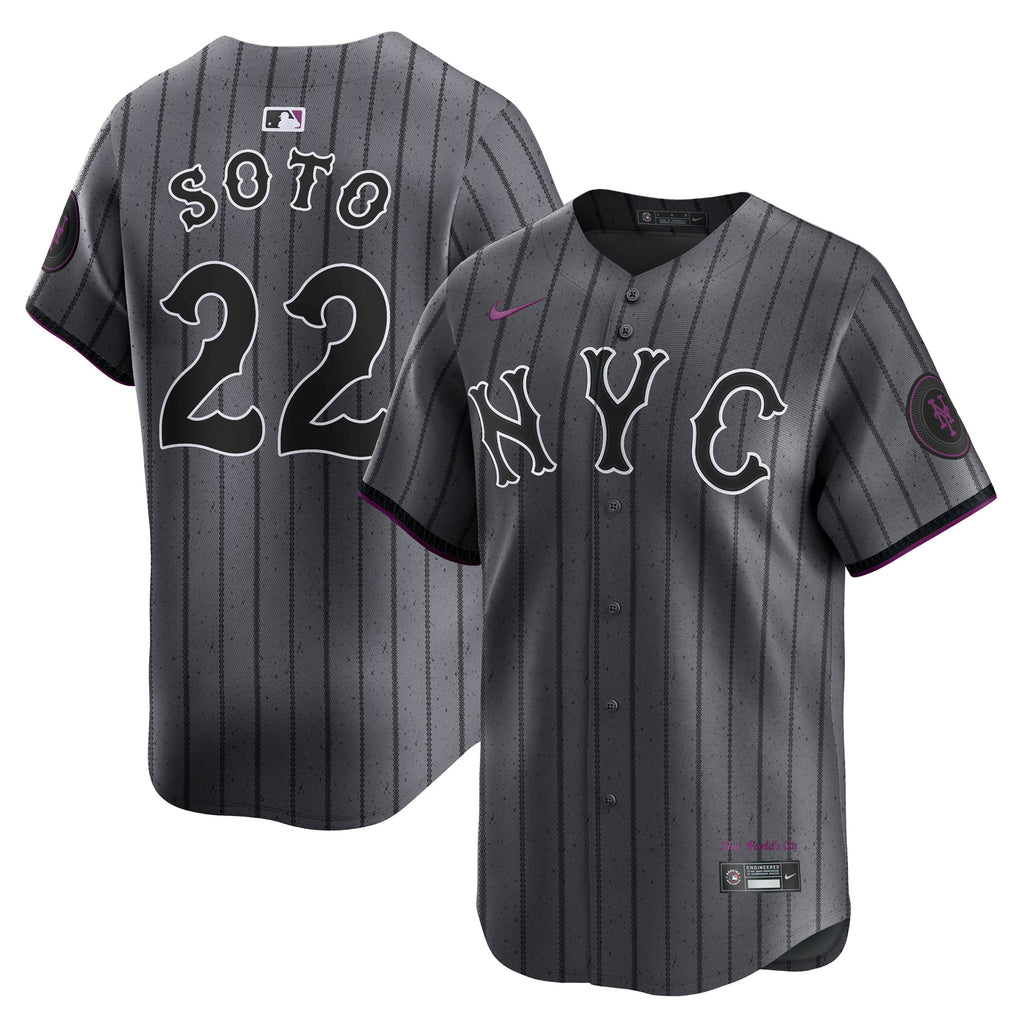Men's New York Mets Juan Soto Nike Gray City Connect Limited Player Jersey