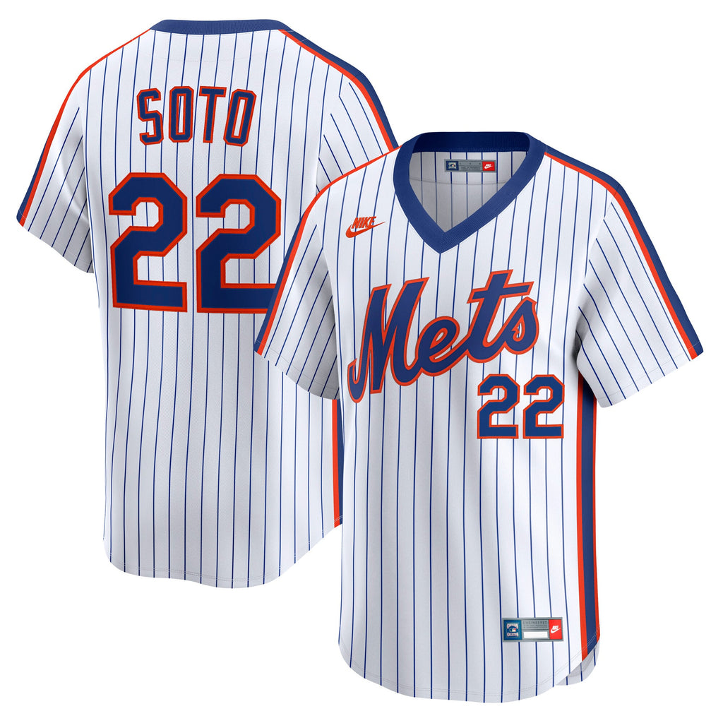 Men's New York Mets Juan Soto Nike White Cooperstown Collection Limited 40th Anniversary Jersey