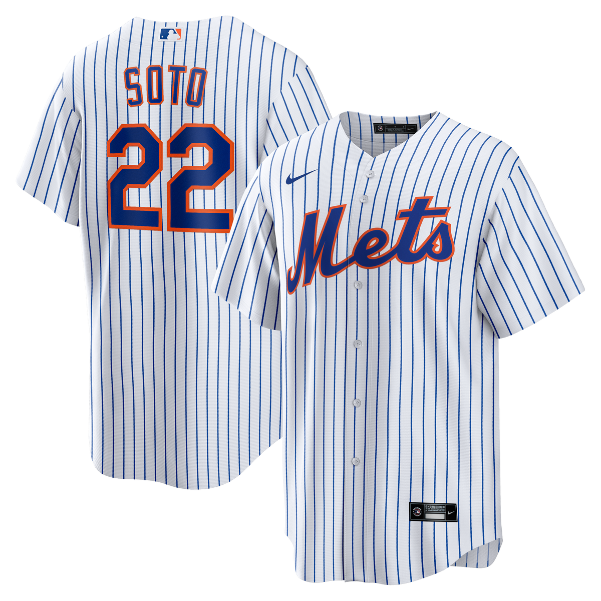 Men's New York Mets Nike White Home Replica Player Jersey - 2