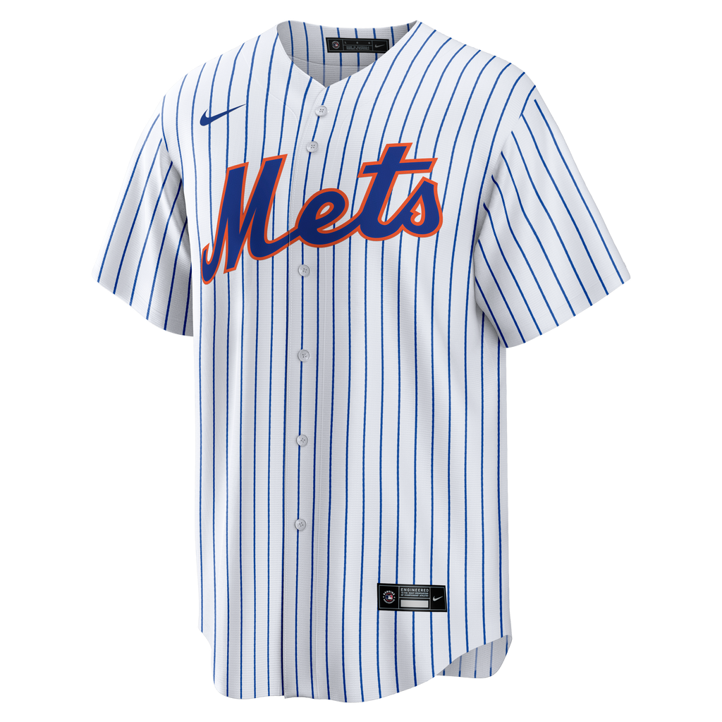 Men's New York Mets Nike White Home Replica Player Jersey - 7