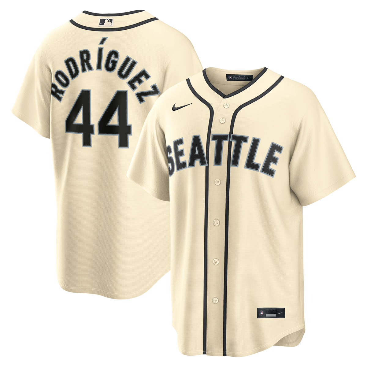 Men's Seattle Mariners Julio Rodríguez Nike Cream Alternate Replica Jersey