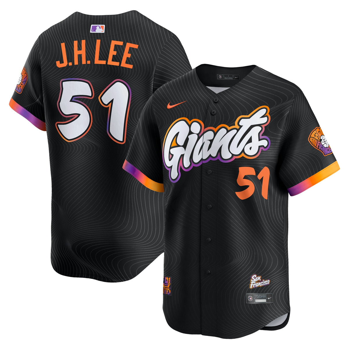 Men's San Francisco Giants Jung Hoo Lee Nike Black 2025 City Connect Limited Jersey - 2
