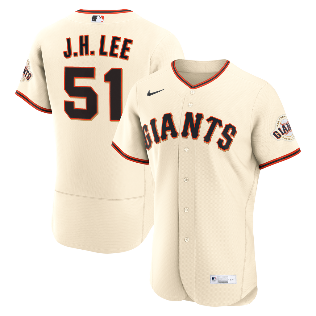 Men's San Francisco Giants Jung Hoo Lee Nike Cream Home Authentic Jersey - 2