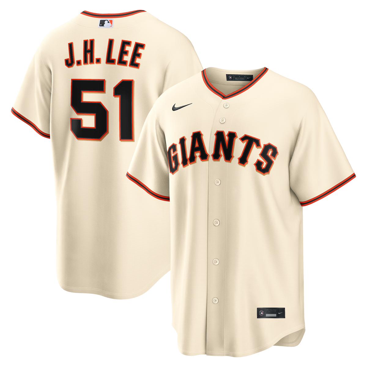 Men's San Francisco Giants Jung Hoo Lee Nike Cream Home Replica Jersey - 2