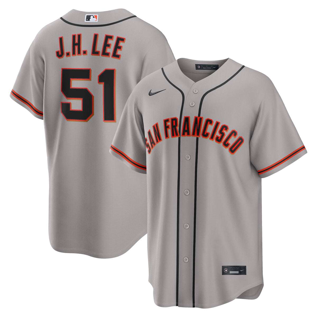 Men's San Francisco Giants Jung Hoo Lee Nike Gray Road Replica Jersey - 2