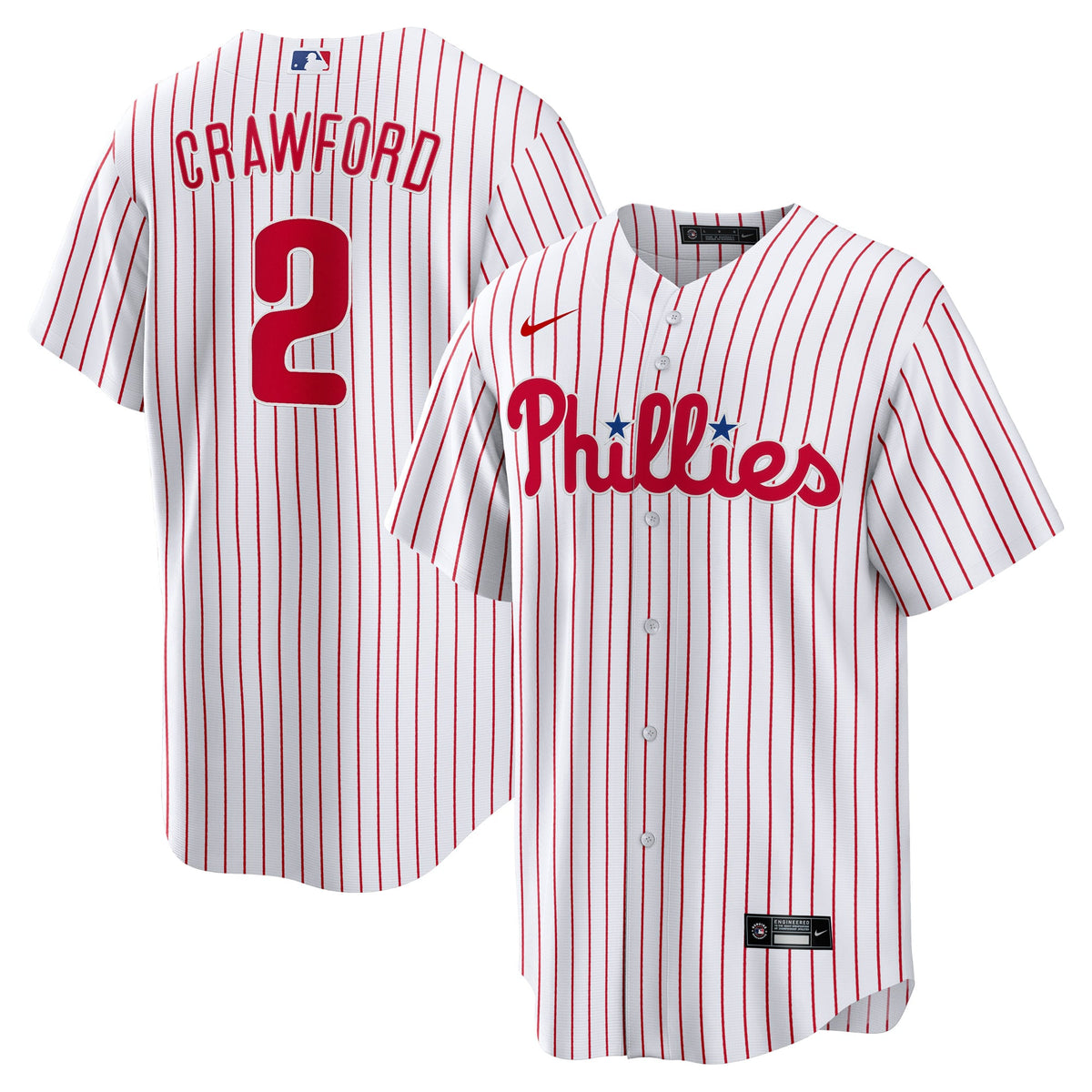 Men's Philadelphia Phillies Justin Crawford Nike White Home Replica Jersey - 2