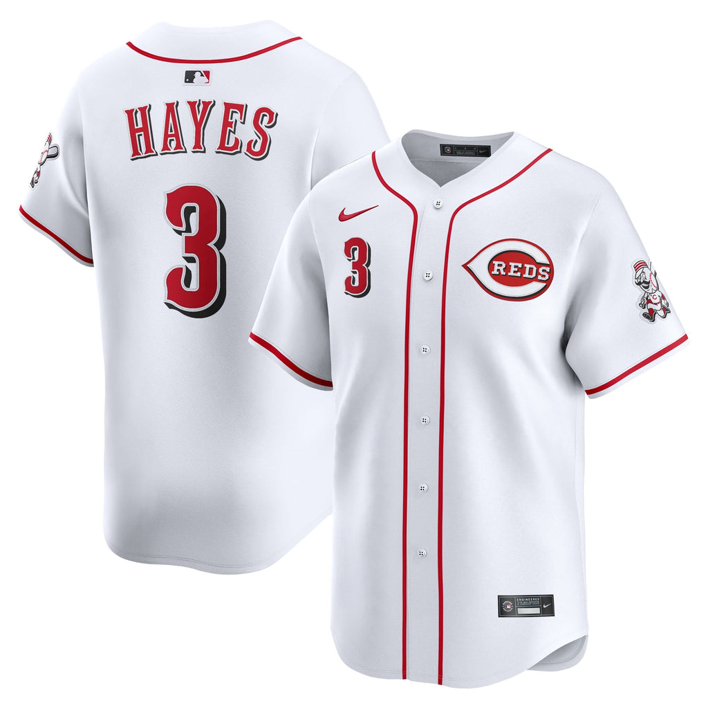 Men's Cincinnati Reds Ke'Bryan Hayes Nike White Home Limited Player Jersey - 2