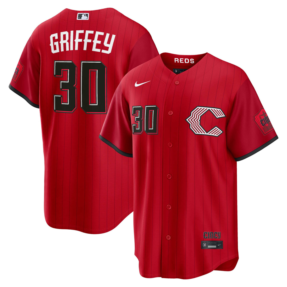 Men's Cincinnati Reds Ken Griffey Jr. Nike Red 2026 City Connect Stadium Jersey - 2
