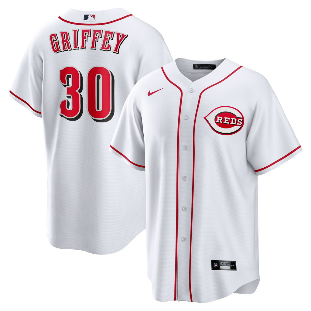 Men's Cincinnati Reds Ken Griffey Jr. Nike White Home Retired Player Replica Jersey - 2
