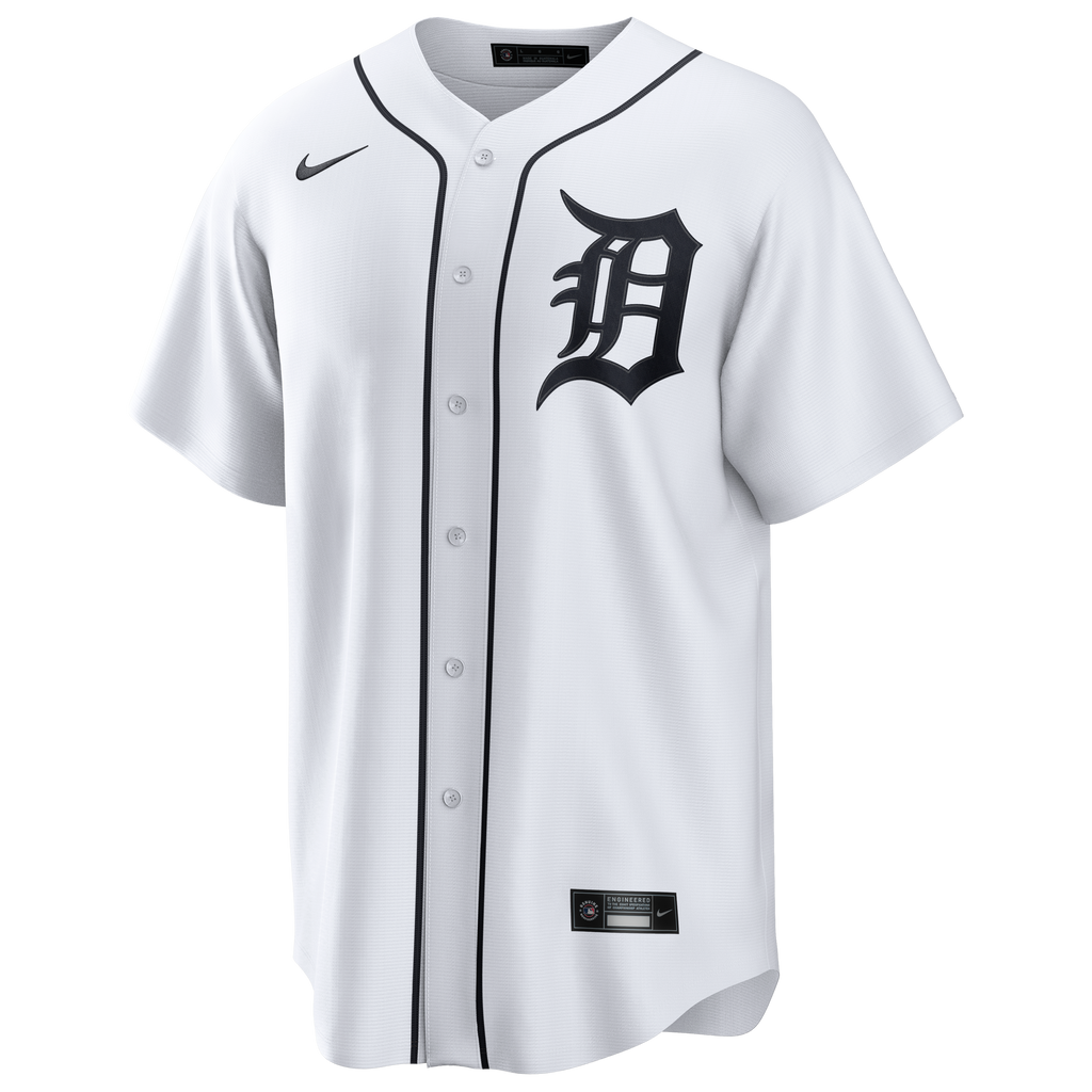 Men's Detroit Tigers Kerry Carpenter Nike White Home Replica Jersey - 3