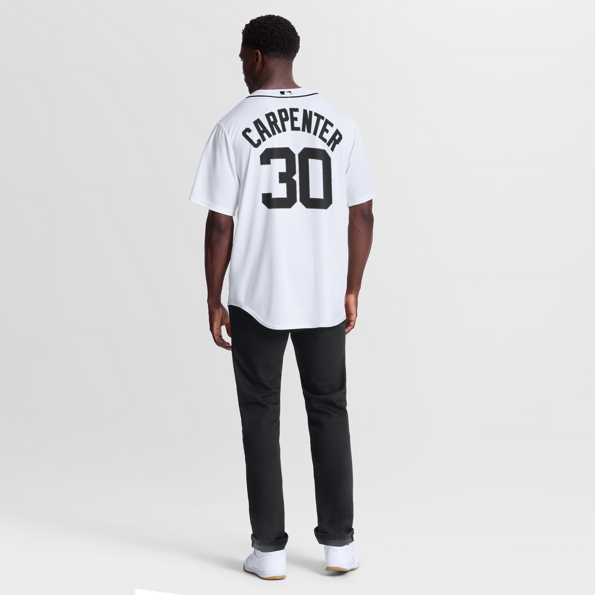 Men's Detroit Tigers Kerry Carpenter Nike White Home Replica Jersey - 6