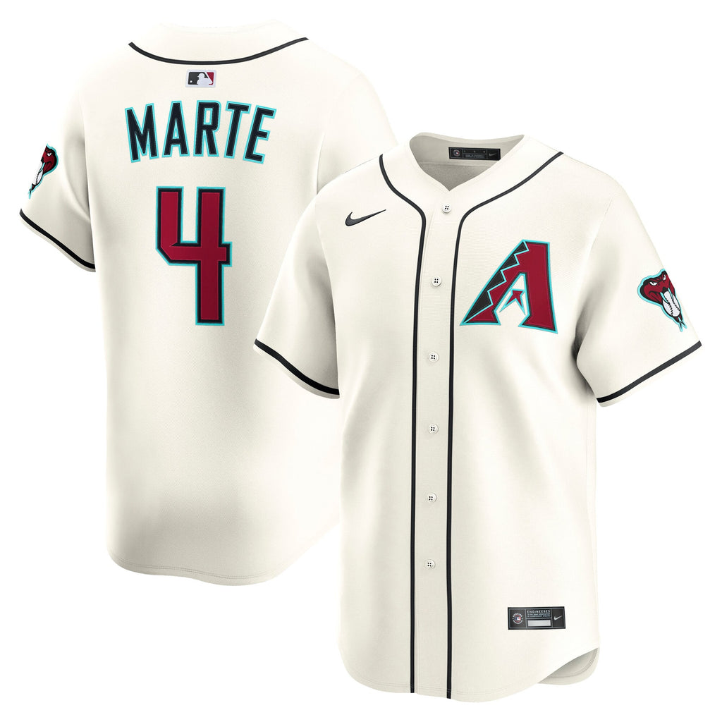 Men's Arizona Diamondbacks Ketel Marte Nike Cream Home Limited Player Jersey