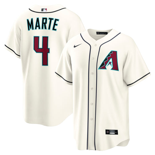 Men's Arizona Diamondbacks Ketel Marte Nike Cream Home Replica Jersey - 2