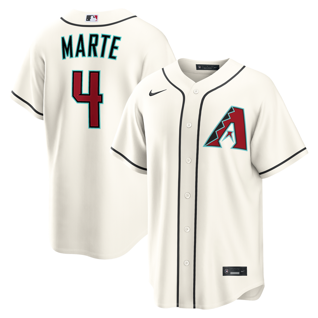 Men's Arizona Diamondbacks Ketel Marte Nike Cream Home Replica Jersey