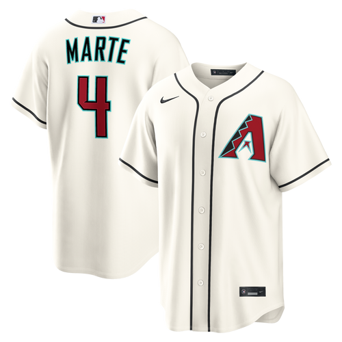 Men's Arizona Diamondbacks Ketel Marte Nike Cream Home Replica Jersey