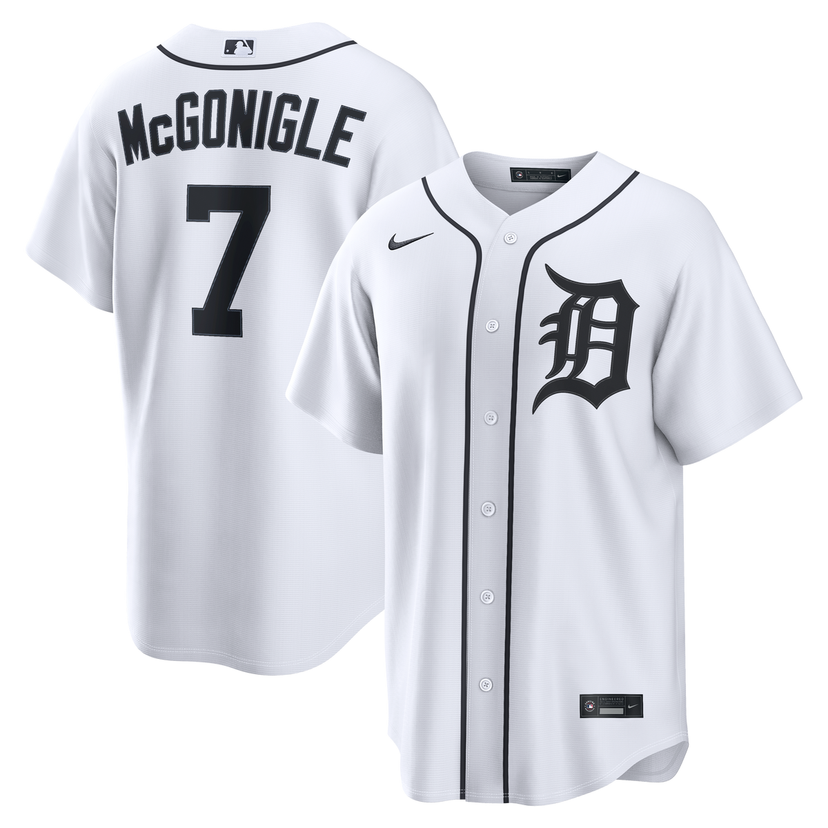 Men's Detroit Tigers Kevin McGonigle Nike White Home Replica Jersey - 2