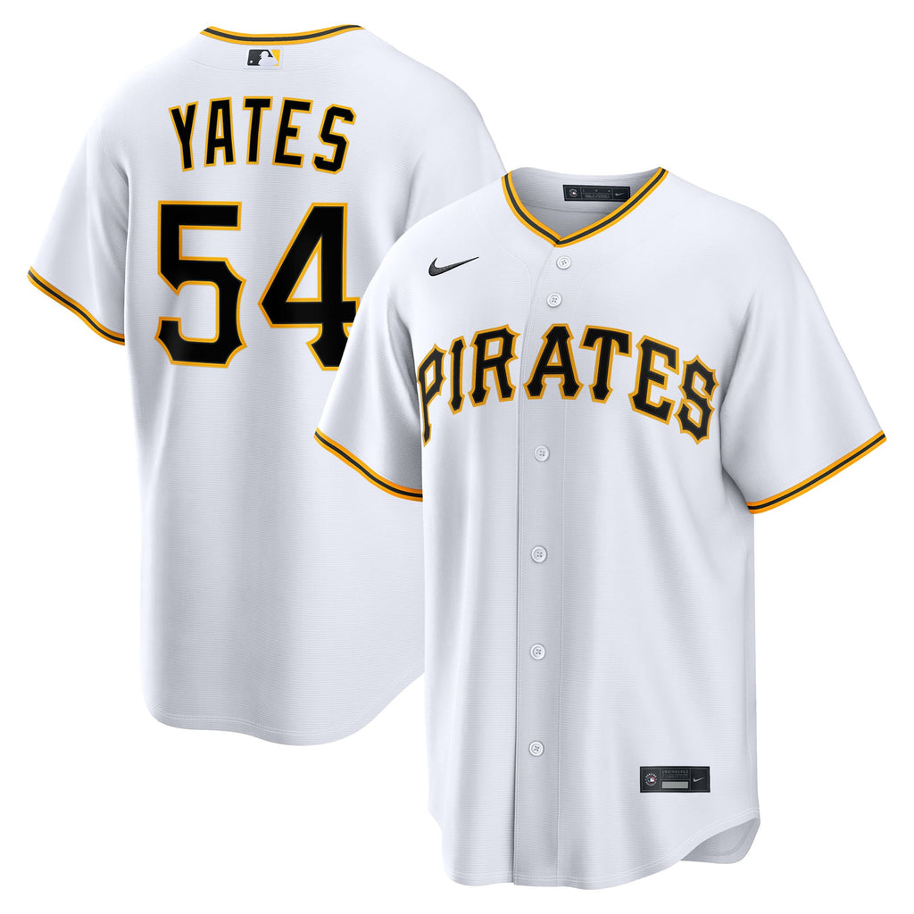 Men's Pittsburgh Pirates Kirby Yates Nike White Home Replica Jersey