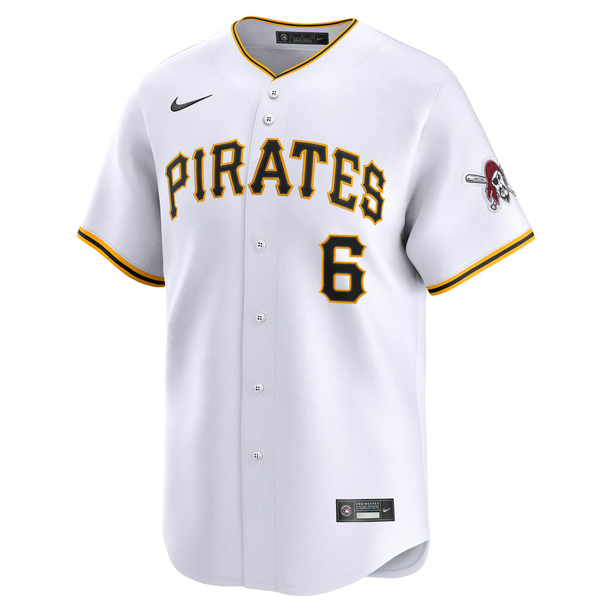 Men's Pittsburgh Pirates Konnor Griffin Nike White Home Limited Jersey - 3